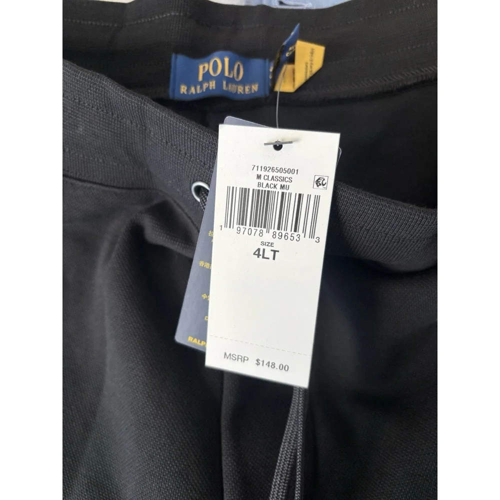Polo Ralph Lauren Mens‎ 4XLT Joggers Black Sweatpants Pants NWT $148